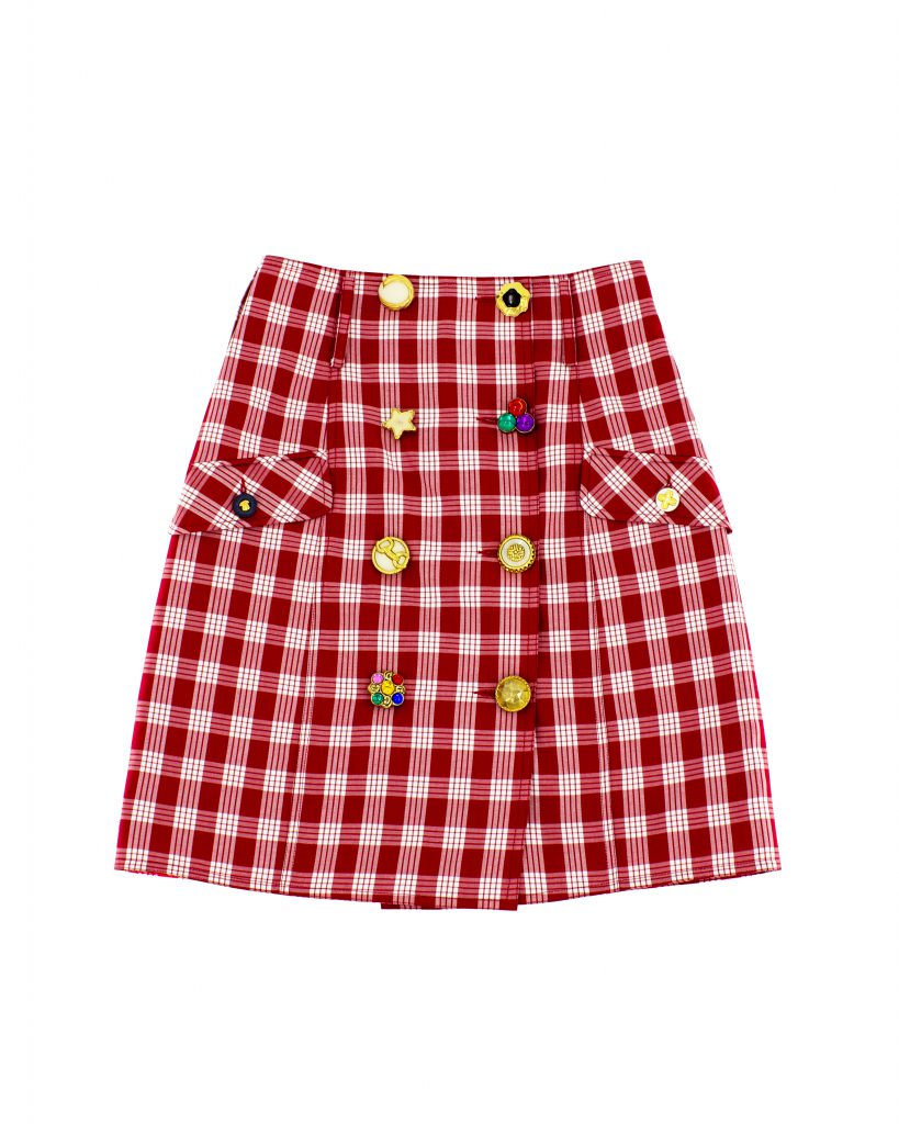 Palaccheck Gold Care Skirt (Red) - Motoguo